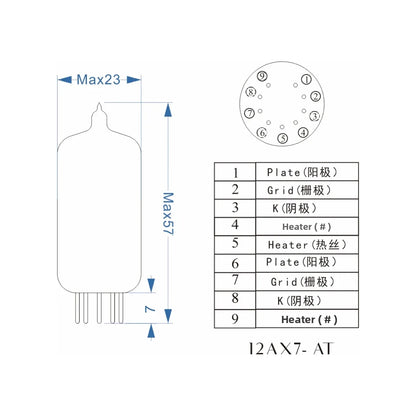 PSVANE 12AX7-AT Tube Horizon Series for Tube Amplifier Hifi Amplifier Original Factory Precision Matching Free Shipping